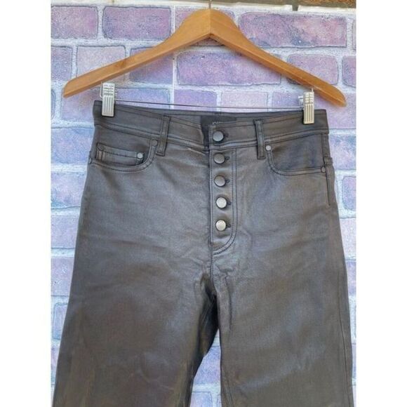 JOSEPH Den cropped leather straight-leg pants size 40/8 - Picture 4 of 12